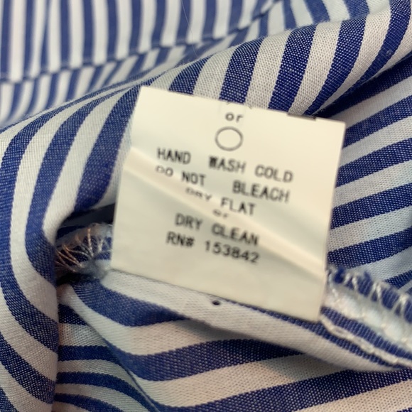 Code x Mode Blue & White Striped Appliqué Shirt XS - Picture 11 of 11